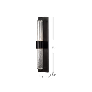 Copenhagen 18-in Black LED Exterior Wall Sconce
