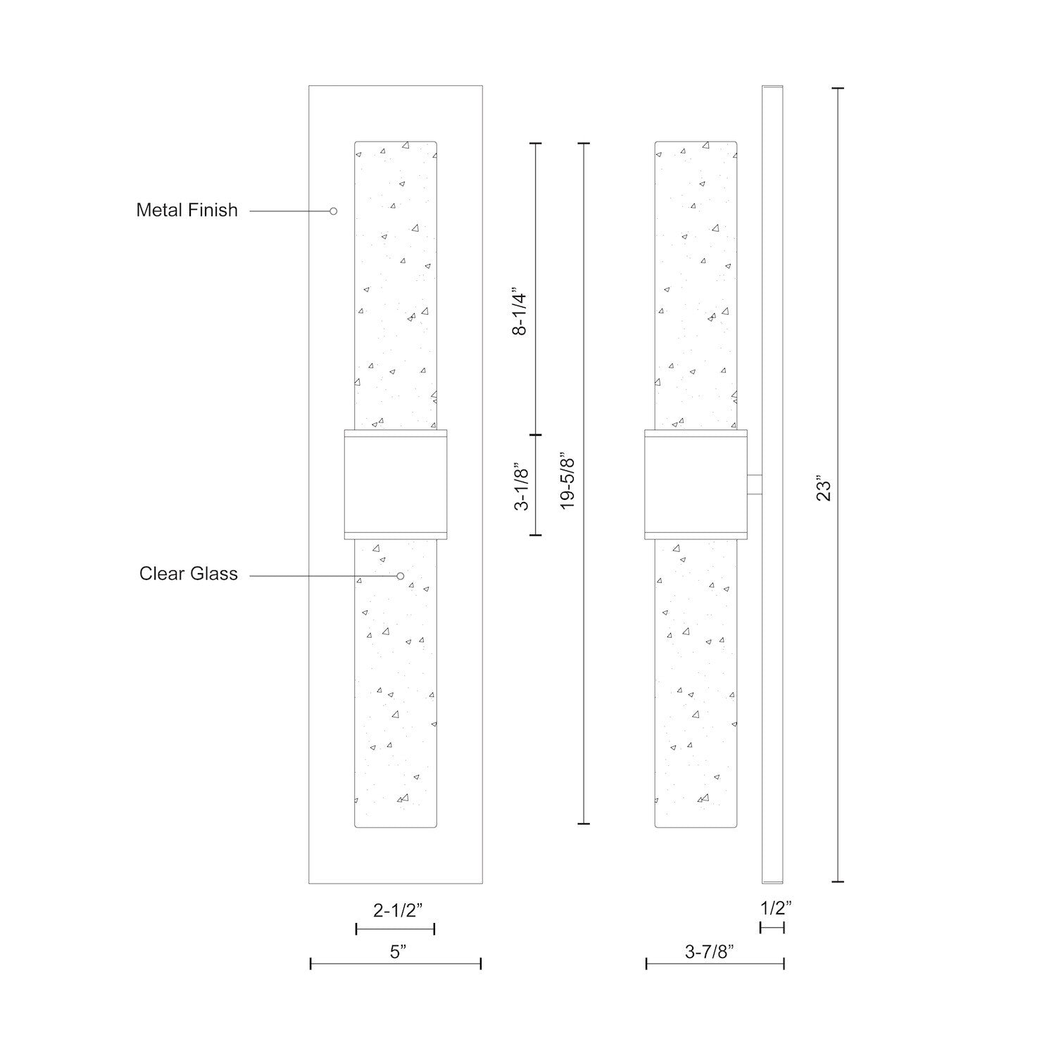 Copenhagen 18-in Black LED Exterior Wall Sconce