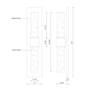 Copenhagen 18-in Black LED Exterior Wall Sconce