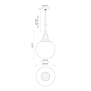 Copperfield 16-in Pendant