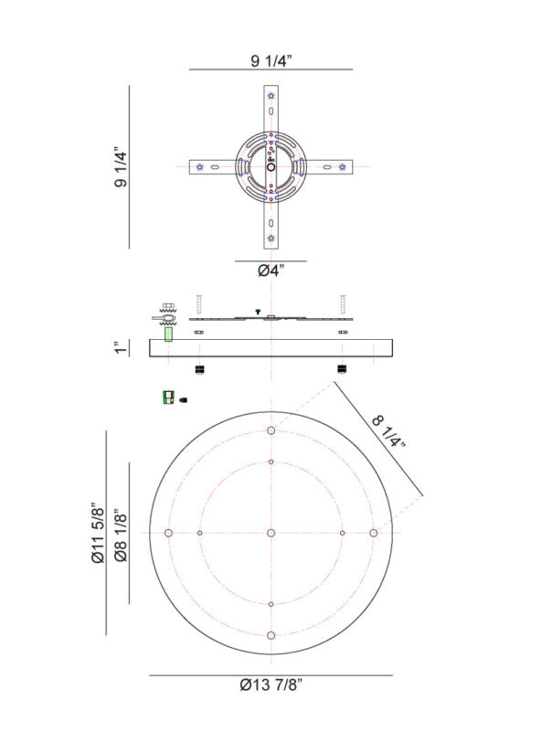 Multi Ceiling Canopy (Line Voltage)