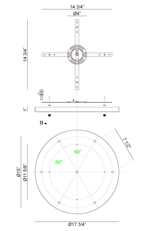Multi Ceiling Canopy (Line Voltage)
