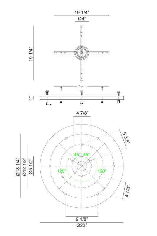 Multi Ceiling Canopy (Line Voltage)