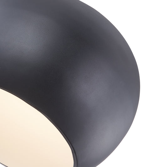 Croft 14-in Black/White LED Flush Mount