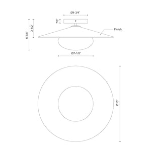 Cruz 15-in Flush Mount