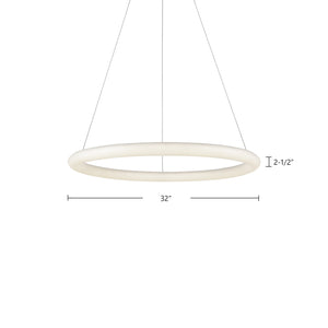 Cumulus Minor 32-in White LED Pendant