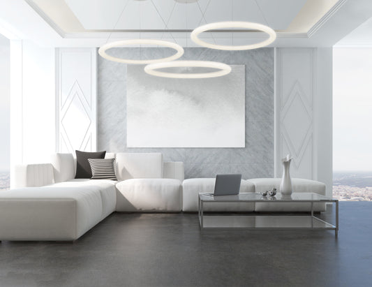 Cumulus Minor 32-in White LED Pendant