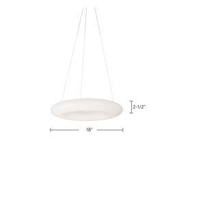 Cumulus 18-in White LED Pendant