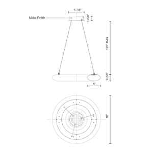 Cumulus 18-in White LED Pendant