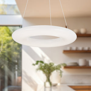 Cumulus 30-in White LED Pendant