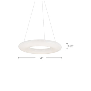 Cumulus 30-in White LED Pendant