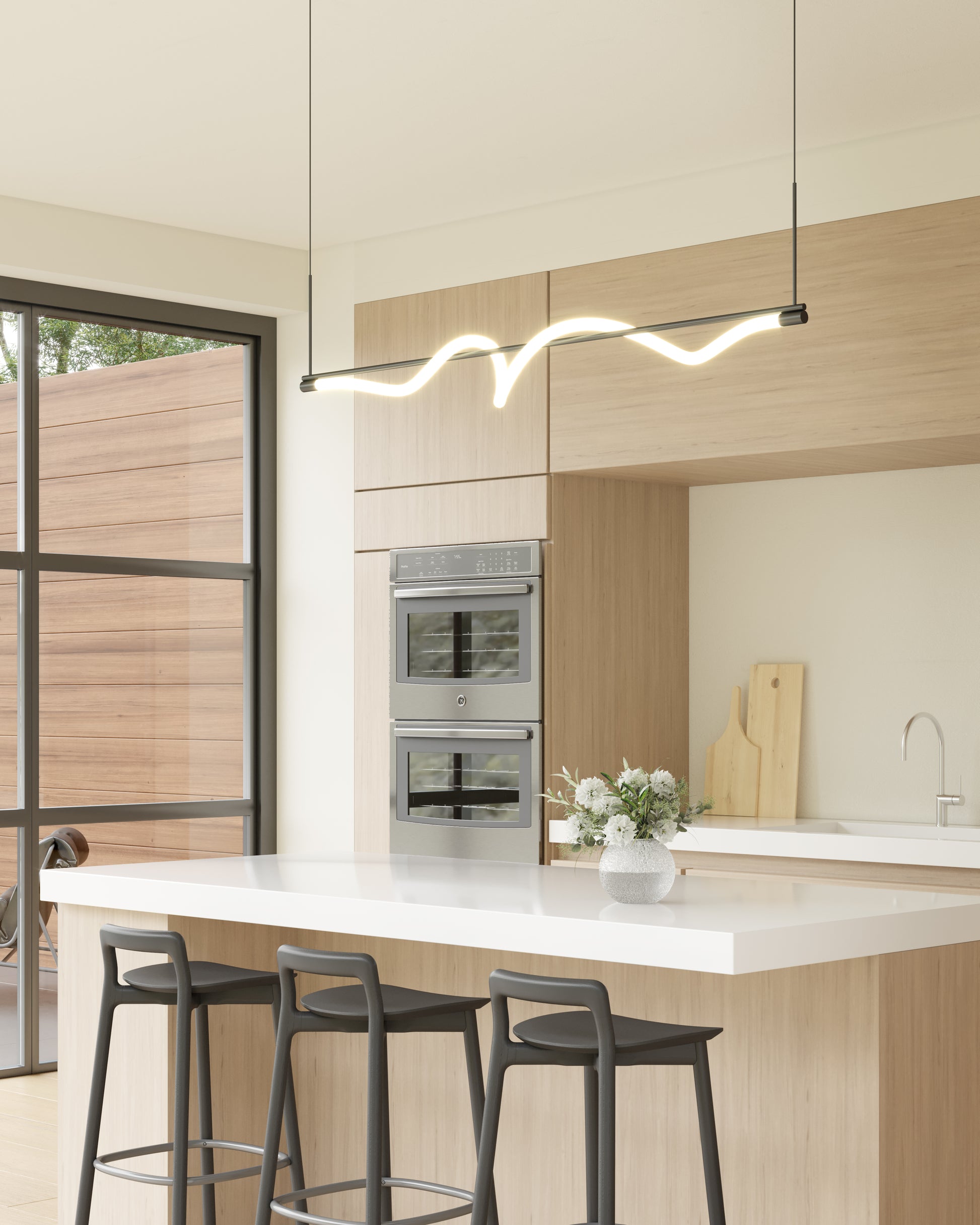 Cursive Linear Pendant