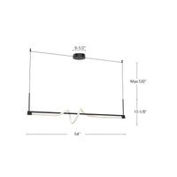 Cursive Linear Pendant