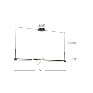 Cursive Linear Pendant