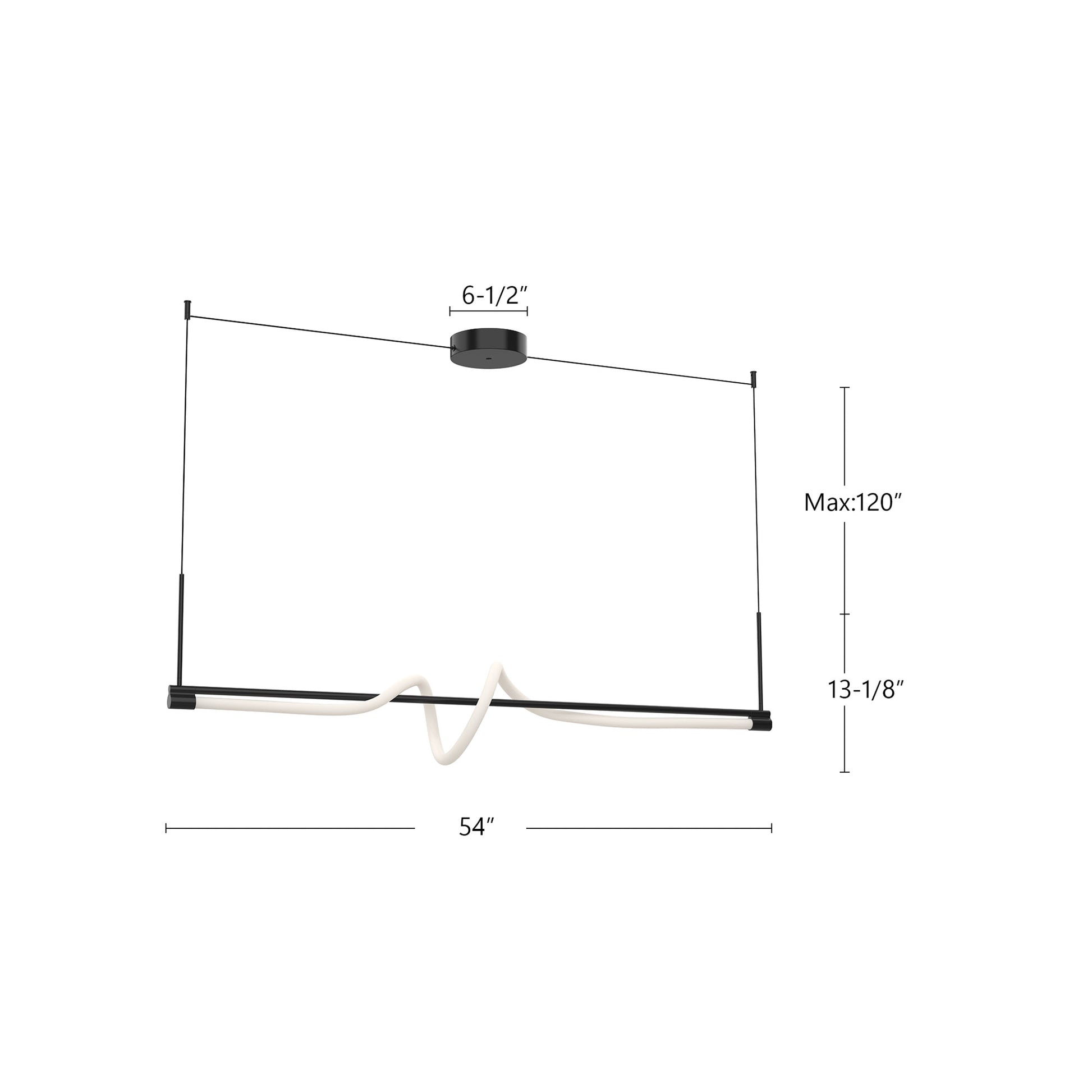 Cursive Linear Pendant