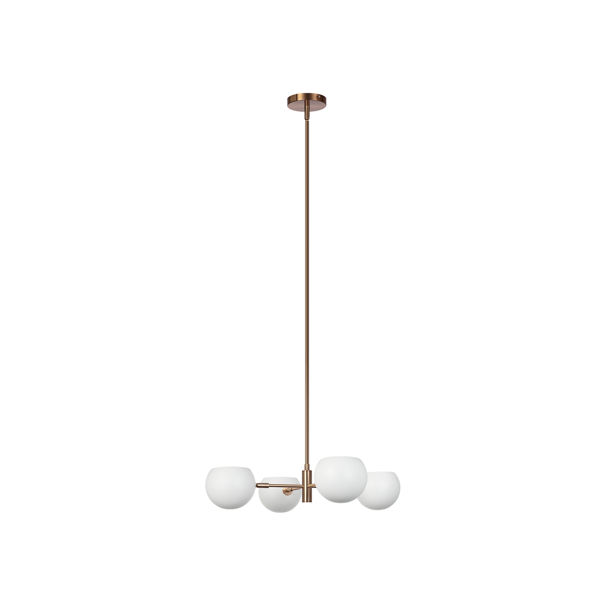 Combining elegance with a modern touch, the Orb family will make a stunning focal point for many design aspects. Finishes are Aged Gold Brass paired with Matte Black or Matte White shades with a white interior.