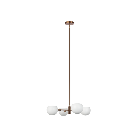 Combining elegance with a modern touch, the Orb family will make a stunning focal point for many design aspects. Finishes are Aged Gold Brass paired with Matte Black or Matte White shades with a white interior.