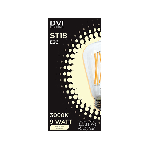 ST19 E26 9W Clear