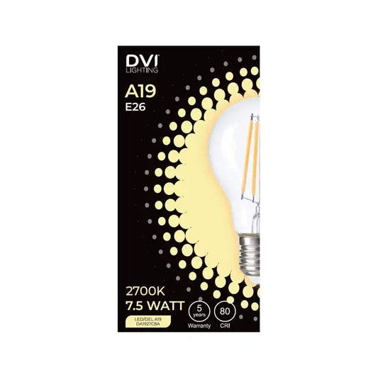 A19 E26 7.5W Clear