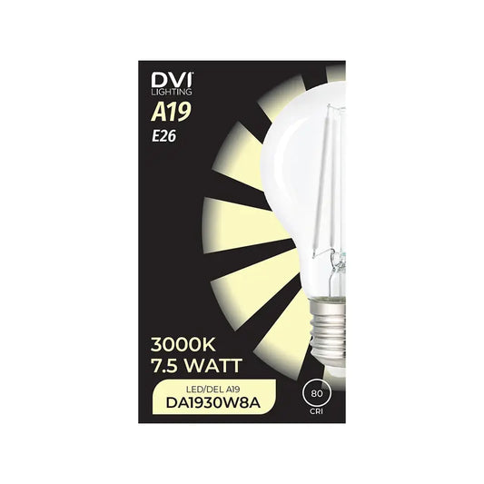 A19 E26 7.5W Clear