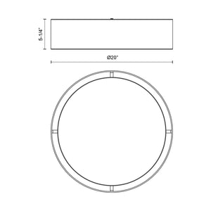 Dalton 20-in Flush Mount