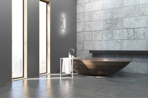 Dela 16-in Black/Gold Leaf LED Wall Sconce