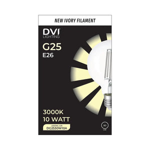 G25 E26 10W Clear Ivory Filament