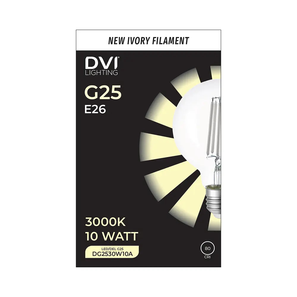 G25 E26 10W Clear Ivory Filament