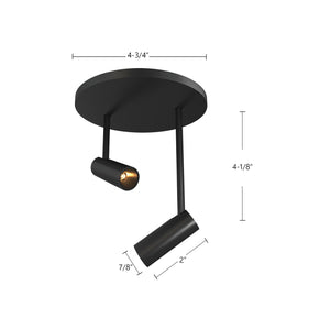 Downey 2-in Flush Mount