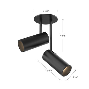 Downey 2-in Flush Mount