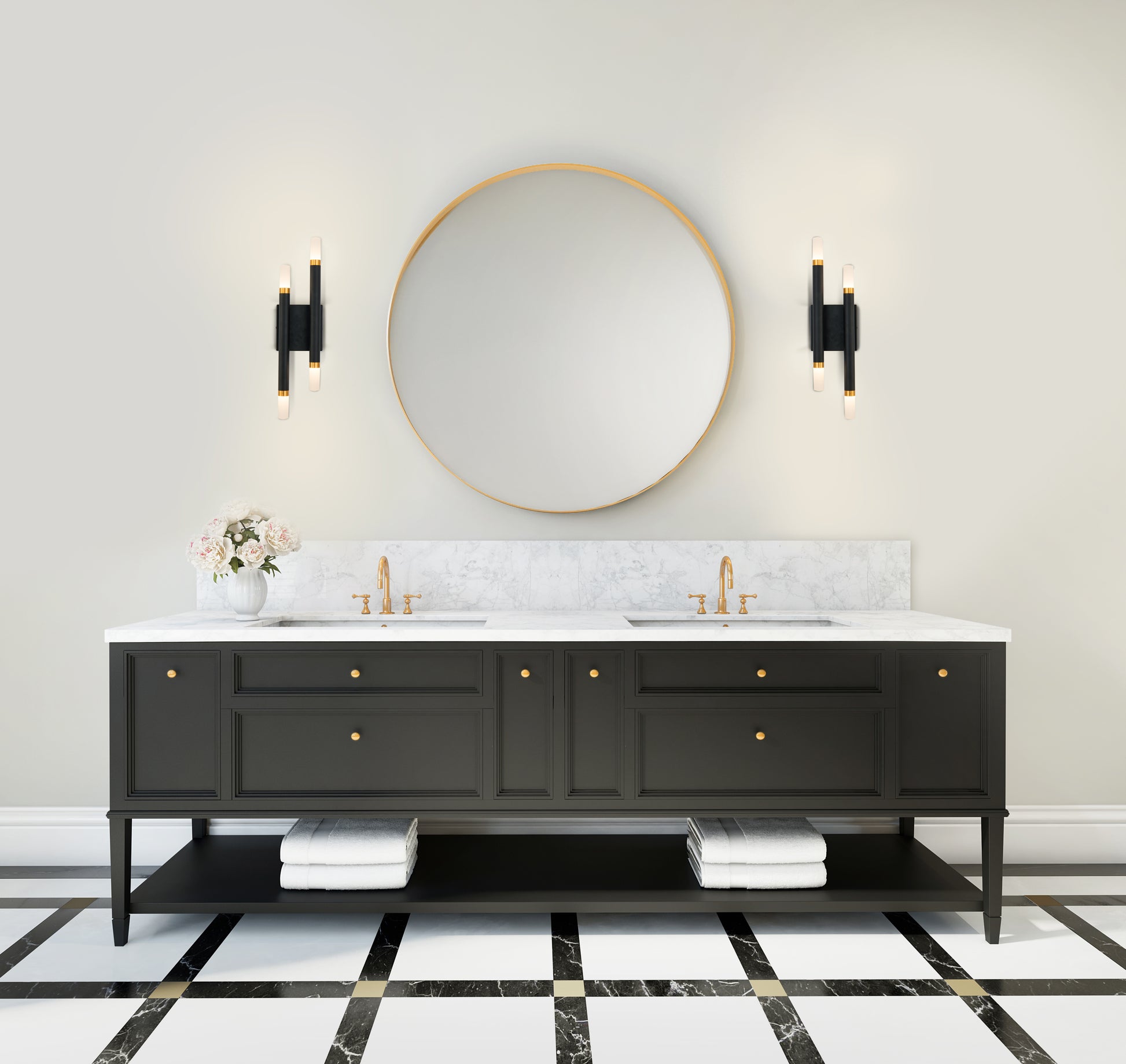 Draven 5-in Black LED Wall Sconce