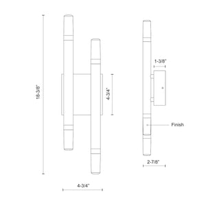 Draven 5-in Black LED Wall Sconce