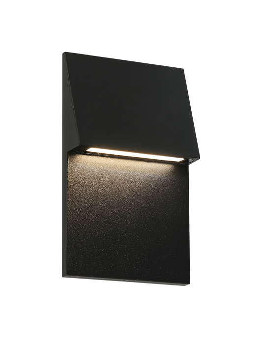 Dawn. This 5CCT powered Hi-Lumen luminaire might suit narrow posts or columns, while the horizontal may be better for wider walls or longer stair treads.
Comes in Matte Black Finish with Powder Coat.