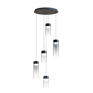 Highball Smoke 5-Light LED Pendant