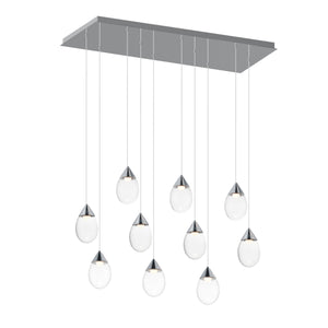 Dewdrop 10-Light LED Linear Pendant