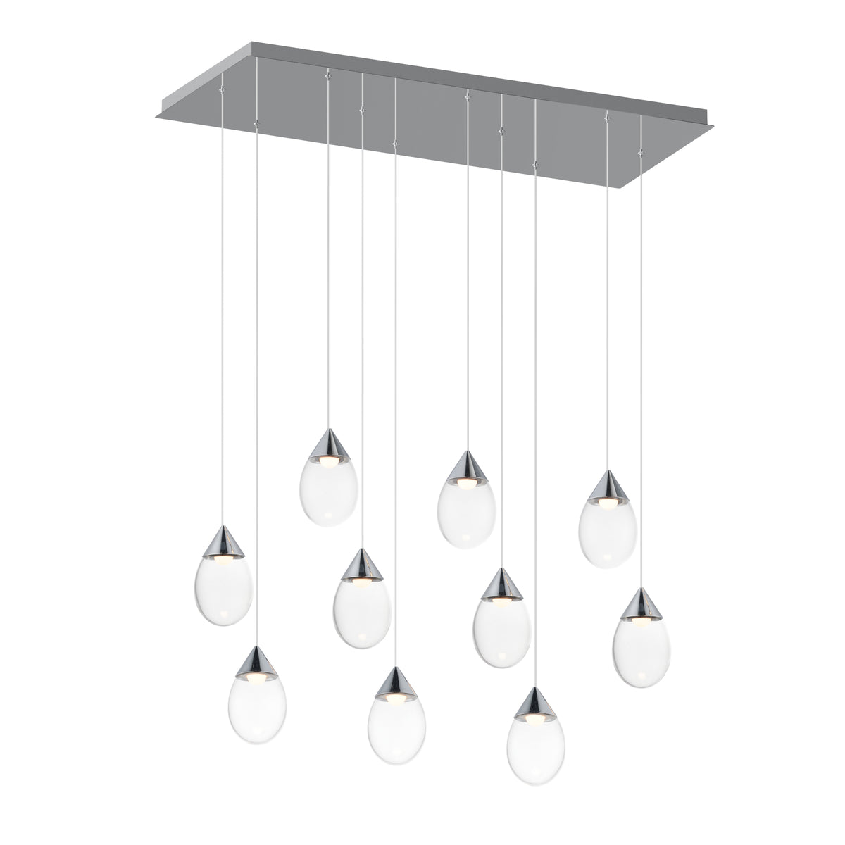 Dewdrop 10-Light LED Linear Pendant