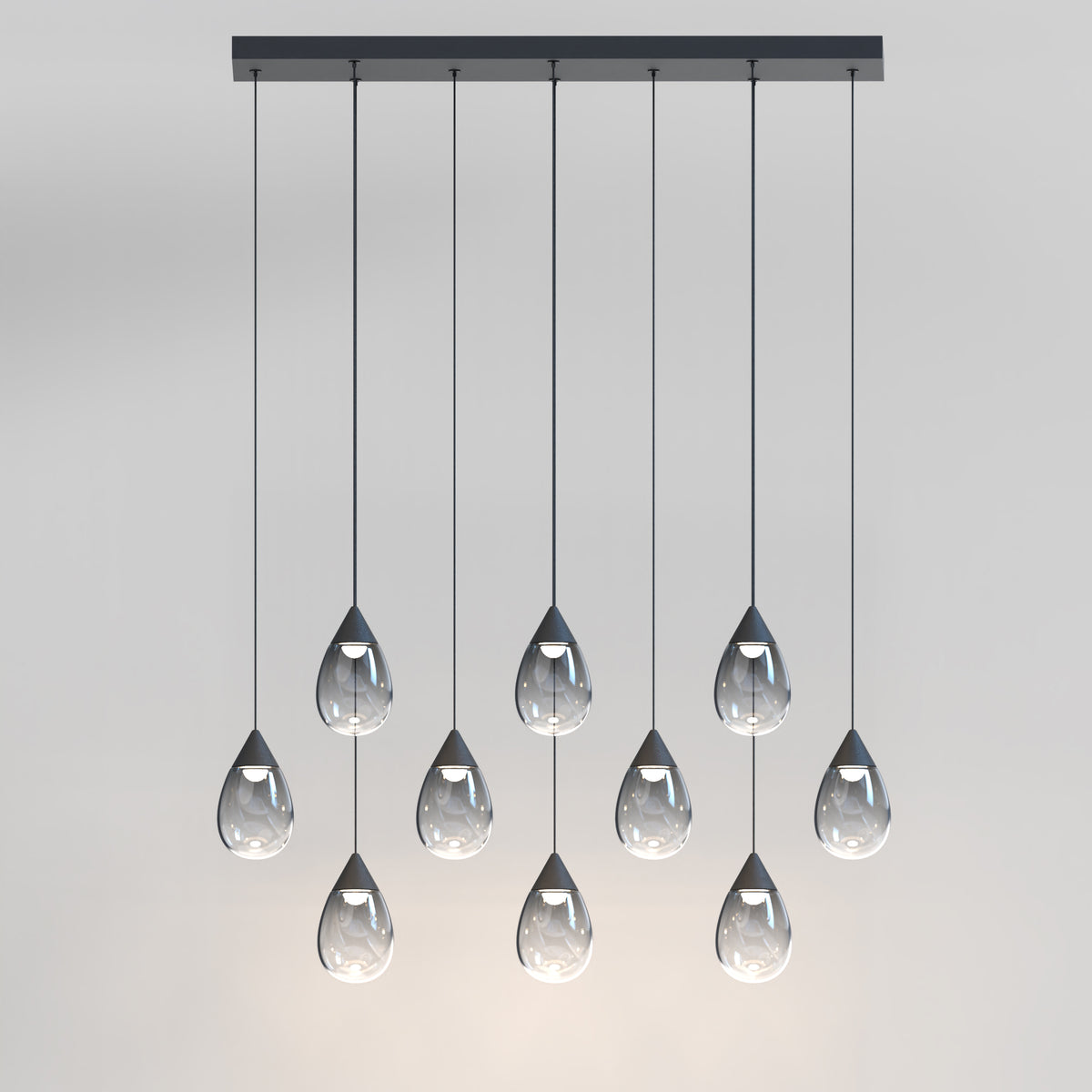Dewdrop 10-Light LED Linear Pendant