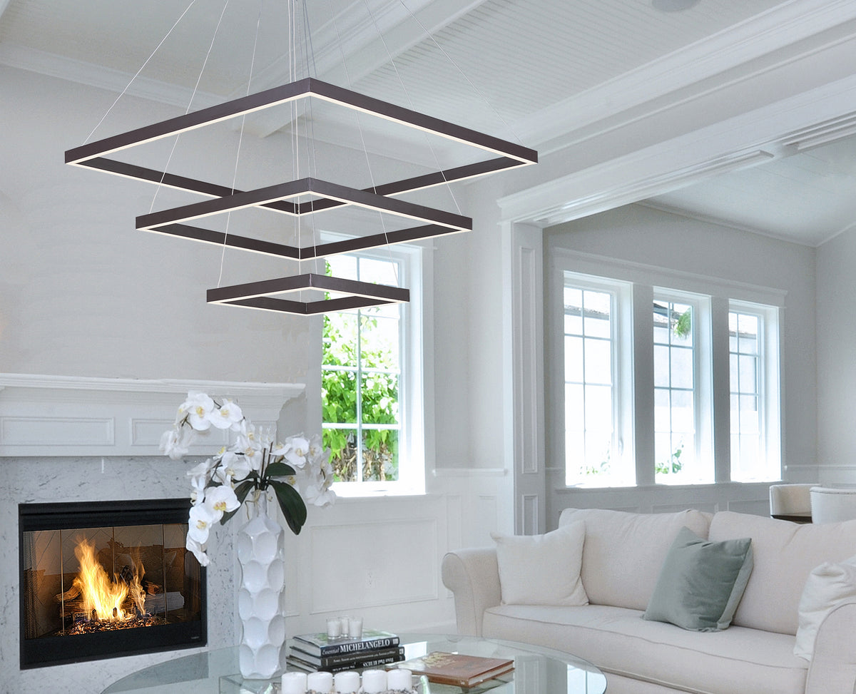 Quad 3-Tier LED Pendant