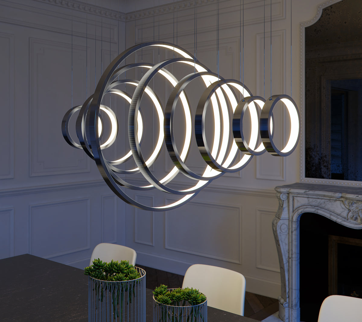 Hoops 11-Light LED Pendant