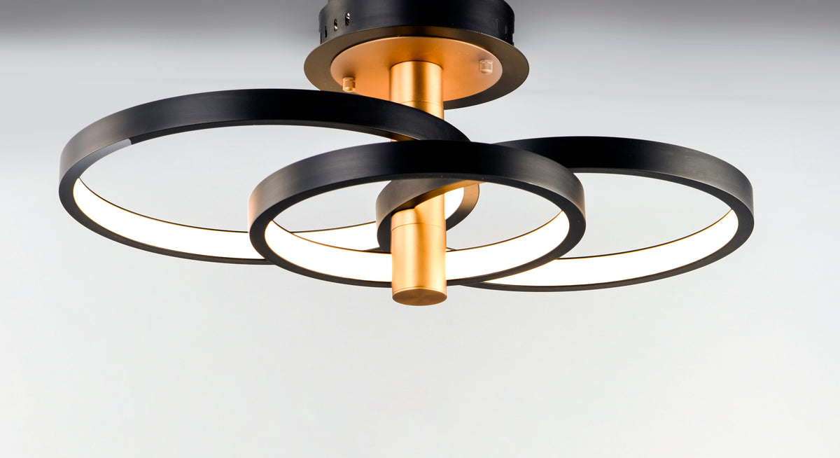 Hoopla 3-Light LED Semi Flush Mount