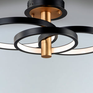 Hoopla 3-Light LED Semi Flush Mount