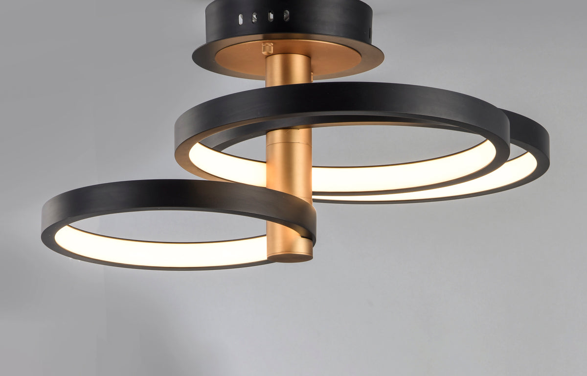Hoopla 3-Light LED Semi Flush Mount