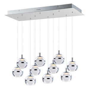 Swank LED 10-Light Linear Pendant