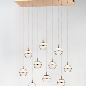 Swank LED 10-Light Linear Pendant
