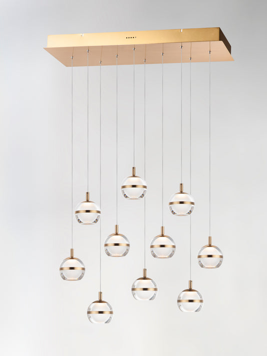 Swank LED 10-Light Linear Pendant