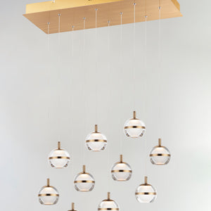 Swank LED 10-Light Linear Pendant