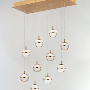 Swank LED 10-Light Linear Pendant