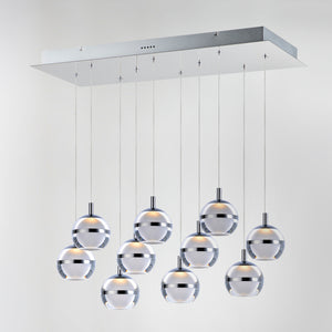 Swank LED 10-Light Linear Pendant