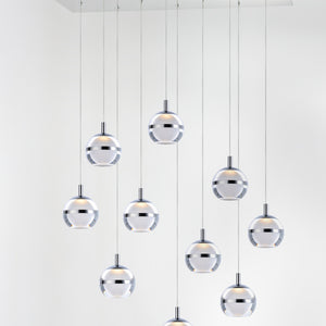 Swank LED 10-Light Linear Pendant