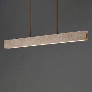 Lintel 47" LED Linear Stone Pendant